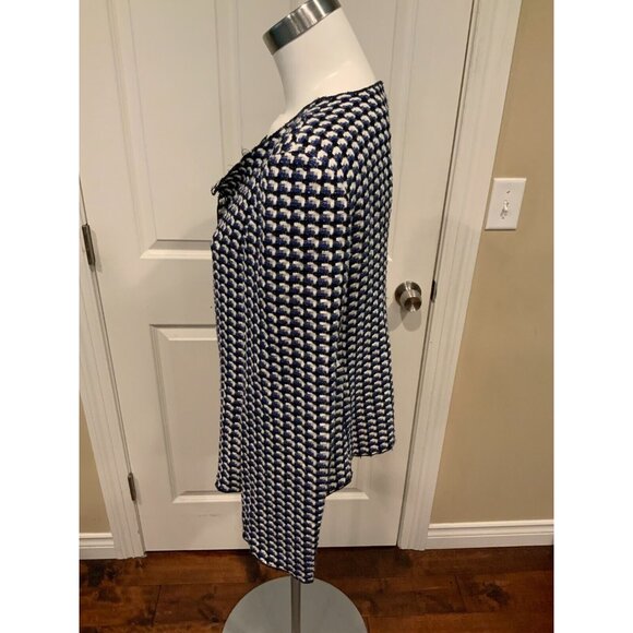 Armani Collezioni Blue & White Plaid Tweed Jacket, Size 8 - Picture 4 of 6